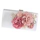 thumbnail image 5 of 1 pieza de flores hechas a mano para fiesta de noche, boda, bolsos de mano, mujeres, niñas Blanco Sunnimix Bolsos de la flor del satén de las mujeres, 5 of 8