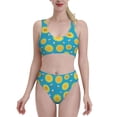 thumbnail image 2 of Picia Bee Sunflower Women's High Waisted Bikini Scoop Neck Swimsuit Two Pieces Bathing Suit-, 2 of 8