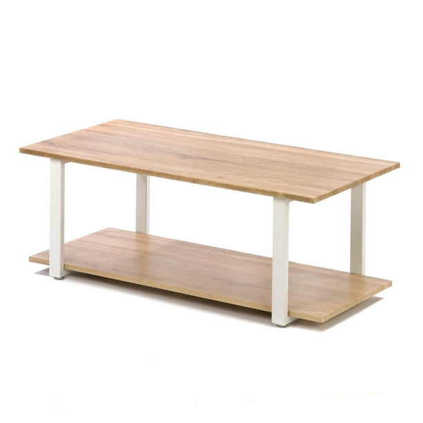 Modern Coffee Table Living Room Wood And Metal Two Tier Design Com Room Wood And Metal Two Tier Design, Two Tiered Coffee Table Wood