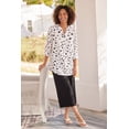 thumbnail image 2 of Woman Within Plus Size Rayon Three-Quarter Sleeve Effortless Tab-Front Blouse, 2 of 6