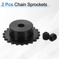 thumbnail image 3 of 2Pack #25 Chain Roller Sprocket 8mm Bore 1/4" Pitch 22 Tooth with Set Screws, 3 of 6