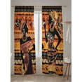 thumbnail image 5 of African Women Sheer Curtains 2 Panels Set Tribe Ethnic Style Traditional Africa Lihgt Filtering Rod Pocket Voile Drape, Semi Sheer Window Curtains for Bedroom Living Room, 52"x96", 5 of 5