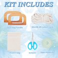 thumbnail image 2 of DIY Macrame Handbag Kit Bohemian Handbag Bag Making Supplies Adults Beginners Includes 4mm Macrame Cord Cotton Bag Wooden Bag Handle Women Holiday Beach Decor with Video Instruction, 2 of 7