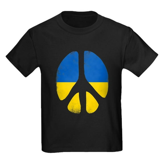 CafePress - Peace In Ukraine T Shirt - Dark T-Shirt Kids XS-XL