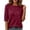 Wine, variant on Kingdiese Womens Half Sleeve For Elbow Length Crew Neck Loose Blouse Summer Casual Lightweight Plus Size 1/2 Sleeve Shirts Mens Pullovers Quarter Zip Sweater, Size XXXL