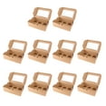 thumbnail image 5 of 10pcs 6 Cavities Kraft Paper Cupcake Box with Inserts Cupcake Containers Bakery Cake Carriers for Home Dessert Shop, 5 of 7