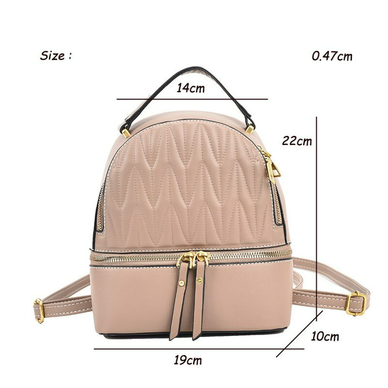 Cocopeaunts Fashion Leather Backpack Women Solid Color Luxury Designer Backpacks Female High Quality Small School Backpack for Teenage Girls, Adult