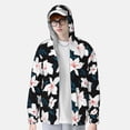 thumbnail image 3 of Pofeuu Lilies Flowers Print Sun Protection Outdoor Lightweight Full Zip UV Cooling Hoodie Long Sleeve Summer Clothing for Outdoor Hiking-Large, 3 of 5