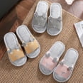 thumbnail image 4 of Otqutp Baby Solid Color Slippers Children Slippers Children Linen Slippers Indoor Home Cotton and Linen Soft Sole Slippers House Shoes Bedroom Slipper(Yellow,4-4.5 Years), 4 of 5