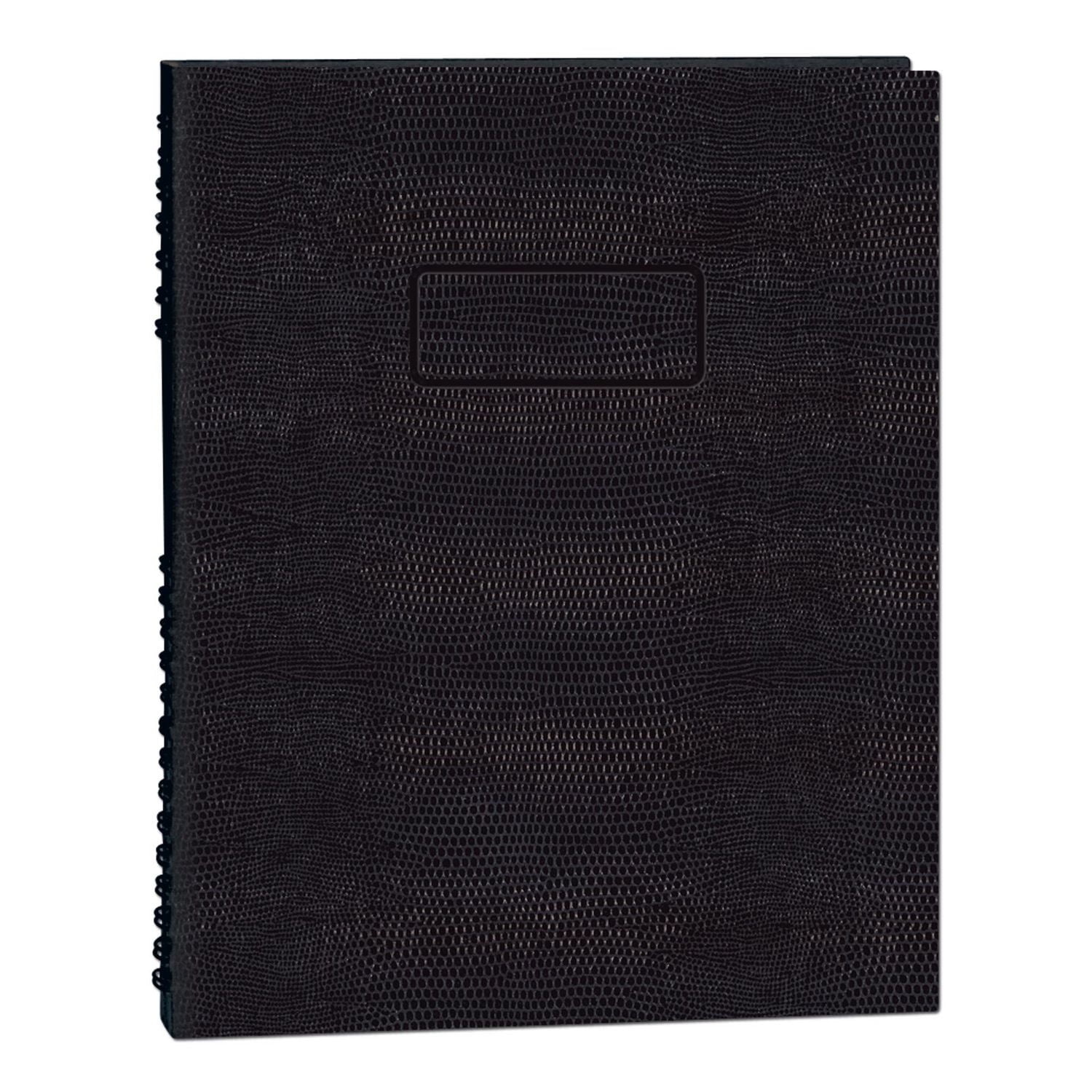 Notebook Lizard NoteProTM Notebook, Black twin wire binding with hard lizard-like cover ...