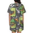 thumbnail image 3 of Picia Cartoon Dinosaurs Pajamas Sets for Women Soft Short-Sleeved Pjs with Lounge Shorts Two Piece Sleepwear-4X-Large, 3 of 9