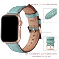 thumbnail image 3 of WFEAGL Apple Watch Series Genuine Leather Replacement Band 42mm 44mm 45mm Tiffany Blue/Rose Gold, 3 of 7
