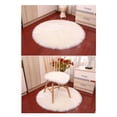 thumbnail image 2 of Faux Fur Sheepskin Rug Extra Soft Cozy Long Pile Carpet Carpet Fluffy Rugs Faux Fur Faux Lambskin Sheepskin For Bedroom Sofa Living Room-white-Round diameter90cm(35in), 2 of 8
