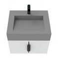 thumbnail image 3 of Castello USA Nile 24" White Wood Floating Vanity with Gray Top and Black Trim, 3 of 10