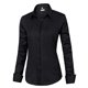 thumbnail image 1 of Camisa de vestir Siliteelon para mujer, manga larga, con botones, color negro, 1 of 5