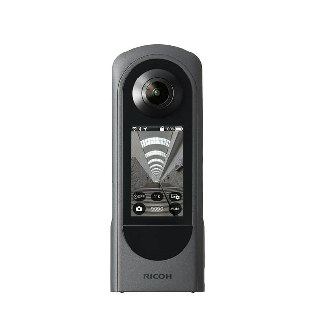 Ricoh Caméra Theta X 360 Degrés, Image Haute Résolution d'Environ 60 m, 5,7k 360, Écran Tactile