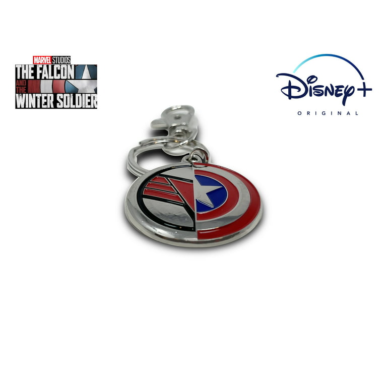 SalesOne Limited Time, Official Falcon & Winter Soldier Pin Set + Bonus Captain America / Falcon Keychain, (3 x Pins & Key Ring), Women's, Size: One