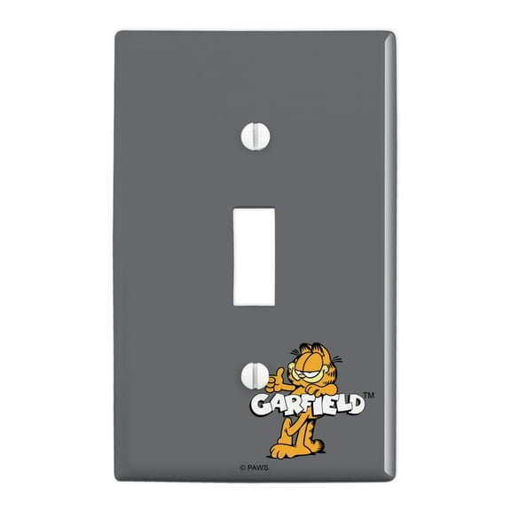 Garfield with Logo Plastic Wall Decor Toggle Light Switch Plate Cover