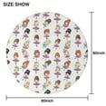 thumbnail image 6 of Ballet Dancer Princess Pattern Round Tablecloth 60"x60",Wrinkle Wipeable Table Cloth for Kitchen Dining Room Picnic Patio Party, 6 of 6