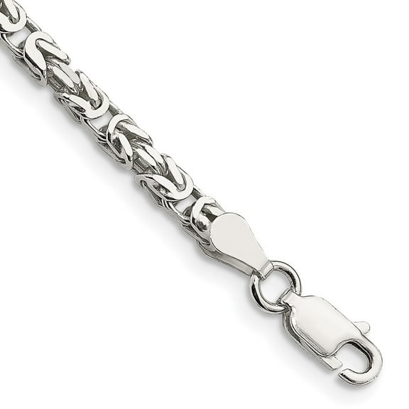 Sterling Silver Bracelet Chain Styles Byzantine Women's 2.5 mm 8 in