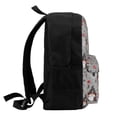 thumbnail image 4 of Lsque Halloween Gnome Pattern Adult Backpack – Durable & Lightweight PU Canvas Storage Bag , 15” Laptop Compartment, and Multiple Pockets, 4 of 7