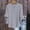 Gray summer plus size blouse a1, variant on Summer Plus Size Blouse Women's Cotton Linen Ruffle Sleeve Button Down Shirt Casual Loose Tops Holiday Vacation Fashion T-Shirt, White S