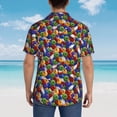 thumbnail image 4 of Fotbe Bowling Colorful Camisa Hawaiana para Hombre Unisex – Camisa Casual de Verano con Botones de Manga Corta de Algodón y Lino,XX-Large, 4 of 7