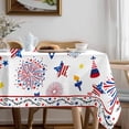 thumbnail image 3 of Round Tablecloth 60x86 Inch Water Resistant Table Cover Independence Day Tablecloth, 3 of 5