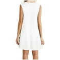 thumbnail image 3 of gakvbuo Summer Tank Dresses For Women 2024 Vacation Beach Dress Casual Simple T-Shirt Mini Dress Crewneck Short Sleeve Wedding Guest Dresses Club Dresses Sun Dresses Tunic Dress, 3 of 5