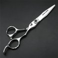 thumbnail image 2 of Tijeras de peluquería de 15 cm (6 pulgadas) de acero japonés 440C, tijeras profesionales de barbero con cuchillas afiladas y mango ergonómico., 2 of 5