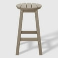 thumbnail image 5 of WestinTrends Malibu 24" HDPE Outdoor Patio Round Counter Height Bar Stool, Weathered Wood, 5 of 7