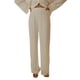 thumbnail image 1 of VISgogo Pantalones casuales de primavera y verano para mujer Pantalones de pierna ancha fruncidos con banda elástica de color sólido VISgogo moda, 1 of 6