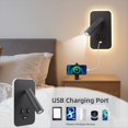 thumbnail image 3 of Lámpara de Pared para Mesita de Noche con Interruptor, Puerto USB, de Pared para Dormitorio, Aplique de Pared LED Giratorio para Armario., 3 of 5