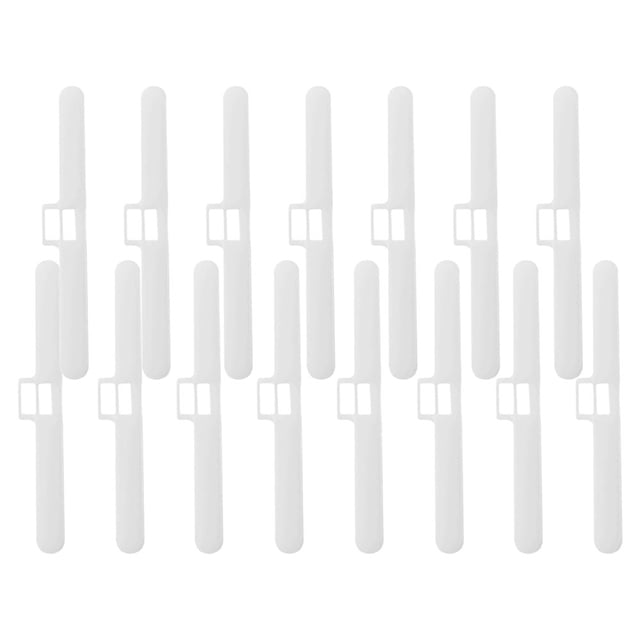 LEEYNEER White Plastic Vertical Blind Slats with Double Hole Design for Easy Installation and Curtain Repair Compatibility