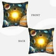 thumbnail image 3 of Kll Space Planet Decorative Throw Pillow Covers Velvet Soft For Couch Sofa Bedroom Living Room Outdoor (Pillow core not included) -16"X16", 3 of 8