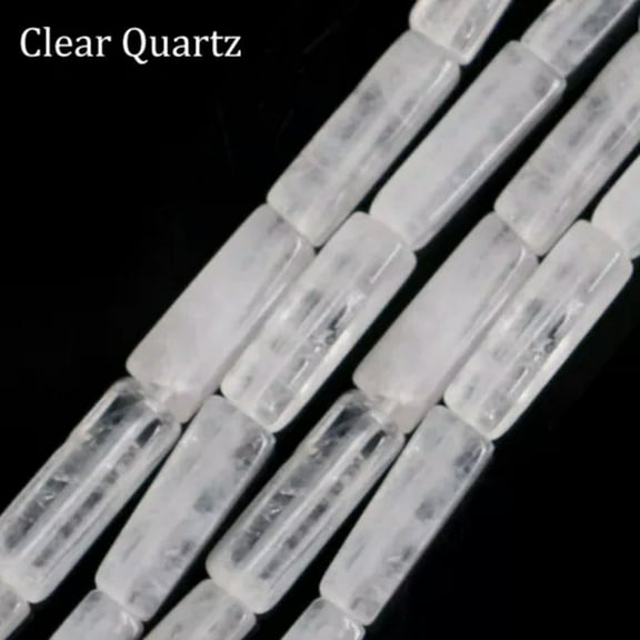 4x13mm Loose Rectangular Beads Chakra Crystals Gemstone Bar Spacer 15'' Jewelry
