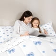 thumbnail image 4 of Erosebridal Light Blue Bow Polka Dot Twin Comforter Sets for Girls, Blue Ribbon Bedding Set for Kids, Reversible, 2 Pieces, 4 of 6