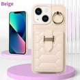 thumbnail image 3 of Nalacover Ring Holder Kickstand Case for iPhone 15 Plus 6.7" Crossbody Wallet Case with Credit Card Slots, Lanyard Shoulder Strap Premium PU Leather Wrist Hand Strap Cover, Beige, 3 of 10