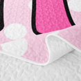 thumbnail image 5 of meiyoeat Polka Dot Letter Monogram Quilt Full For Girls,Cute Coquette Bow Full Bedspread Sets,3-Piece,1 Coverlet and 2 Pillowcases, 5 of 7