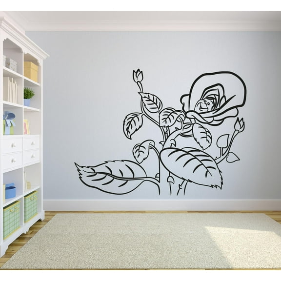 Alice In Wonderland - Alice Flower Plant Laughing Cute Nice Boys Girls Room Wall Sticker Vinyl Decal Home Decor For Boys/Girls Children Room Home Bedroom Decoration Sticker Size (8x10 inch)