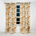 thumbnail image 2 of Designart "Dahlia Ivory Bloom Elegance I" Floral Room Darkening Curtain Panel, 2 of 6