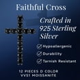 thumbnail image 4 of MomentWish 3.6 Carat Moissanite Cross Necklace for Men, Simulated Diamond Cross Pendant,Christmas Birthday Gift for Men, 4 of 9