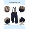 thumbnail image 5 of CARETOO Toddler Boy Clothes Suits Shirt Bowtie Suspender Pants Wedding Formal Outfit Cotton Fabric, 5 of 18