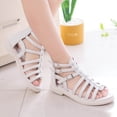 thumbnail image 5 of Xijirk Girls Sandals,Summer Children's Fashion Medium And Large Children's Roman Shoes with Soft Soles and Non for Kids,Toddler Girl Sandals/Toddler Boy Sandals(Color:Q4 White,Size:12), 5 of 8