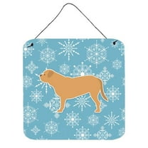 Winter Snowflake Design with Dog Art Wall or Door Hanging Prints