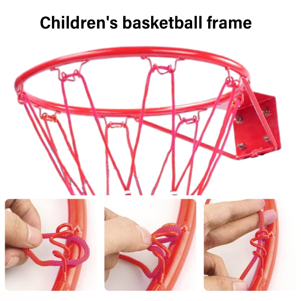 BQBQERT Wall Hanging Basketball Wall Mounted Goal Hoop Rim Net Sport Net Indoor And Outdoor Basketball Wall Hanging Basket Net