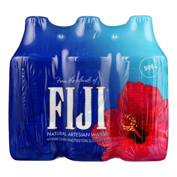 FIJI WATER - Natural Artesian Drinking Water - 16.9 Fo, Case of 4
