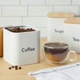 thumbnail image 2 of Coffee Tea Sugar Container Set Stainless Steel Kitchen Canister Set with Bamboo Lids ( Pieces oz), 2 of 7