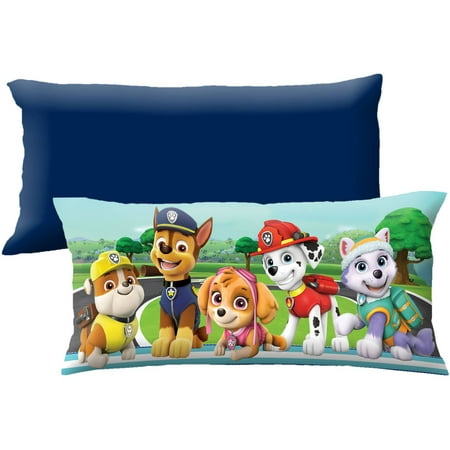 Paw Patrol Puppy Pals 20 x 48 Body Pillow, Blue and Green