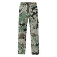 thumbnail image 5 of Camo Pants Women Elastic Waist Wide Leg Trousers with Drawstring Comfy Soft Lightweight Casual Loose Womens Cargo Pants Army Green L, 5 of 6